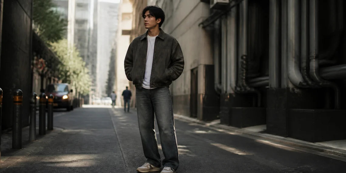 A stylish man showcasing the perfect vintage archive style for men.