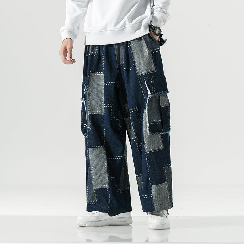 #A057-K205# Trendy Casual Denim Trousers