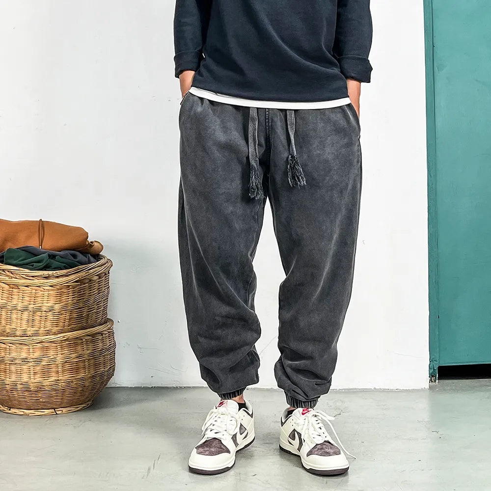 #QM-HL301-TM#復古做舊休閑長褲