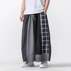 #M-K200#日系牛仔拼色休閒褲