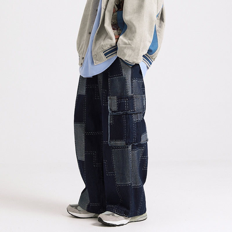 #A057-K205# Trendy Casual Denim Trousers