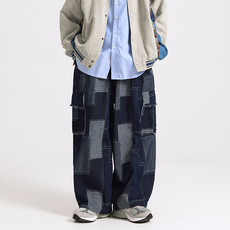 #A057-K205# Trendy Casual Denim Trousers