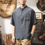 #A129-T234# Japanese Work-Style Short-Sleeved Shirt
