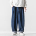 #QT713-H804# Japanese Plus Size Workwear Wide-Leg Jeans