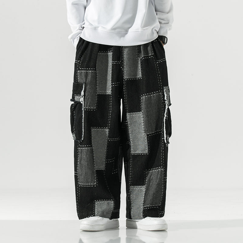 #A057-K205# Trendy Casual Denim Trousers